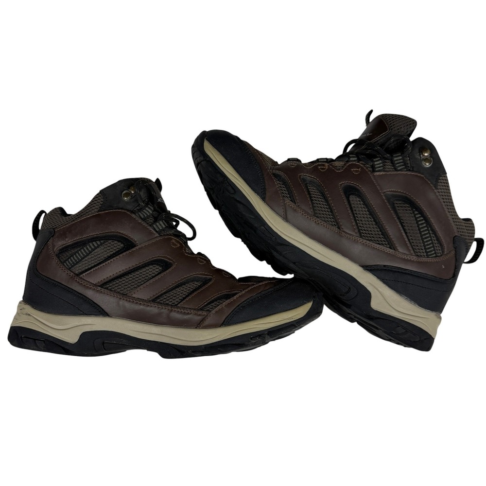 Eddie Bauer Graham Waterproof Hiking Boots Brown Leather Mesh Trail Shoes 12M‎